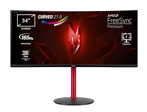 Acer Nitro XZ342CUPbmiiphfx, Monitor Gaming PC 34″, Monitor 