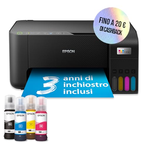 Epson EcoTank ET-2862 Stampante Multifunzione A4, Serbatoi Ricaricabili 