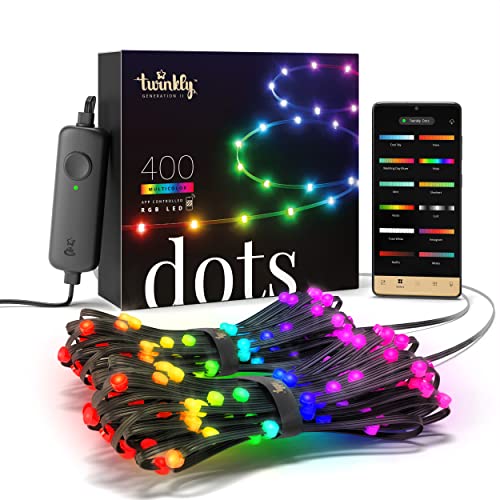 Twinkly Dots 20m, Striscia LED Multicolore per Esterno 