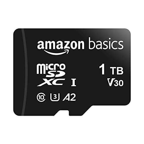 Amazon Basics MicroSDXC, 1 TB, con Adattatore SD, 