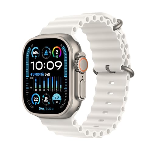 Apple Watch Ultra 2 Titanio + Cinturino Ocean bianco