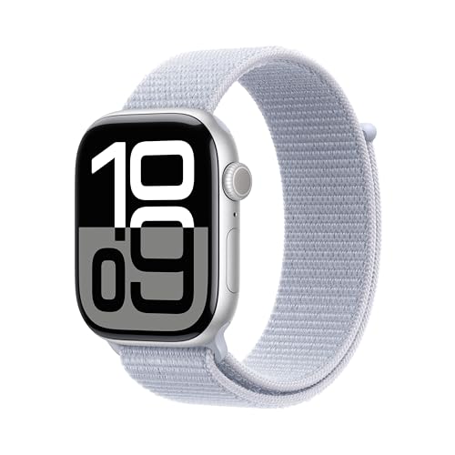 Apple Watch Series 10 GPS 46mm Alluminio + Sport Loop Nuvola Azzurra