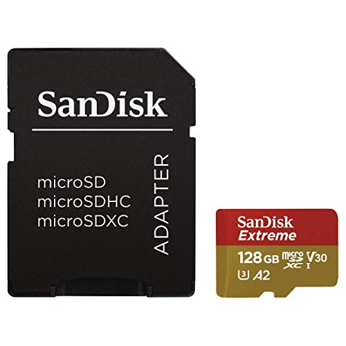 SanDisk Extreme microSD da 128 GB + Adattatore SD