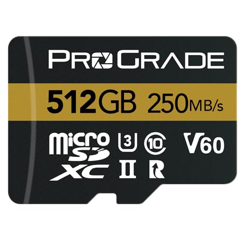 ProGrade microSD V60 (512 GB) fino a 250 MB/s in lettura, 130 MB/s in scrittura