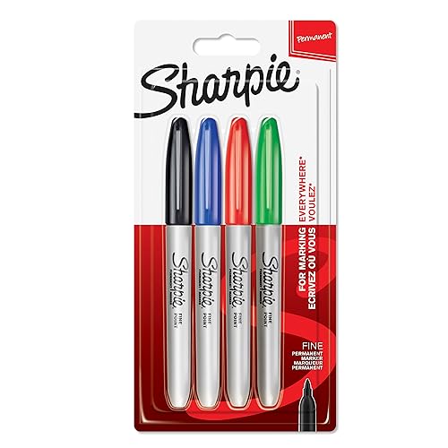 SHARPIE Pennarelli Indelebili Punta Fine 4 Pezzi