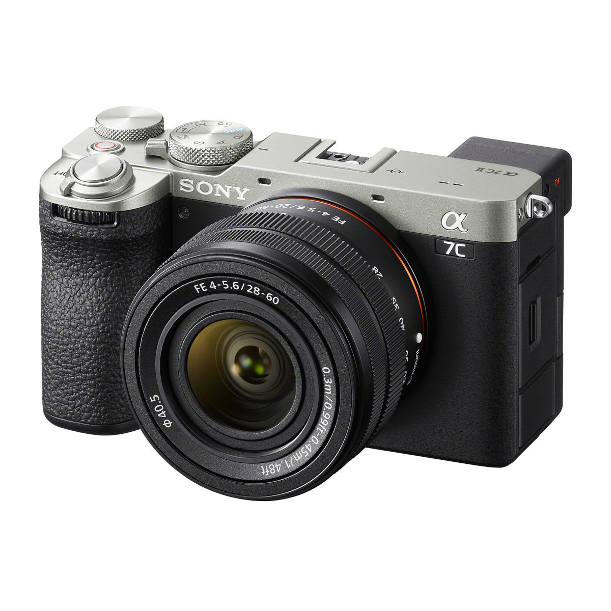 Sony Alpha 7 C, Mirrorless Full-frame con Obiettivo 28-60mm F4-5.6 - Argento
