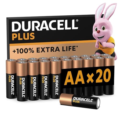 Batterie Duracell Plus AA (pacco da 20) - Pile Stilo Alcaline 1.5V