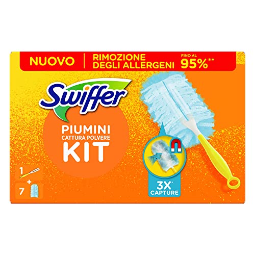 Swiffer Duster Piumini Catturapolvere: 1 Manico + 7 Piumini Duster