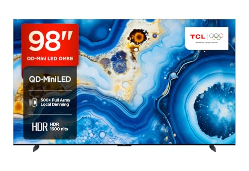 TCL 98QM8B TV Mini LED 98" 4K HDR, QLED 144Hz, Google TV - Nero