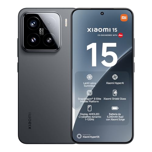 Xiaomi 15 - 12+256GB, Leica, 50MP, 5240mAh, 90W HyperCharge - Nero