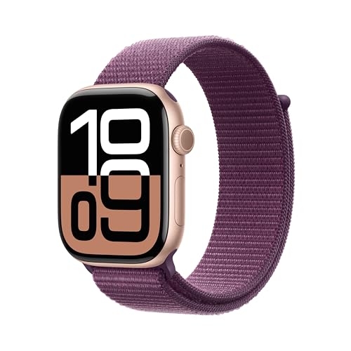 Apple Watch Series 10 GPS 46mm Oro rosa + Sport Loop Prugna