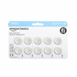 Amazon Basics Batterie CR2032 Litio 3V, 10 Pezzi - Senza mercurio