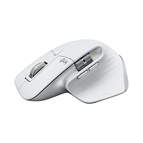 Logitech MX Master 3S - Mouse Wireless ad Alte Prestazioni - Grigio chiaro