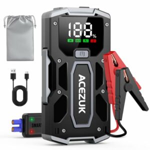 ACEZUK Avviatore 4000A per Auto e Moto, LED LCD