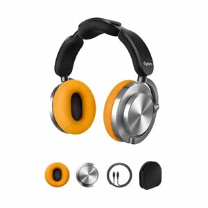 Dyson Ontrac Cuffie Wireless ANC 55h, Ricarica Rapida - Alluminio/Giallo