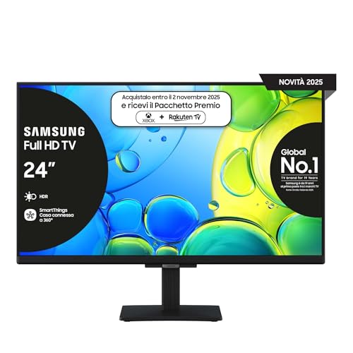 Samsung Smart TV 24'' F6000 FHD HDR 2025 - Black