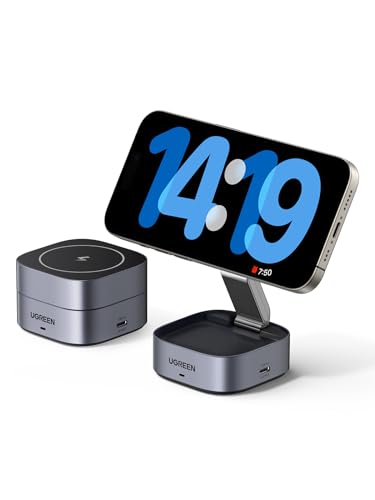 UGREEN MagFlow Caricatore Wireless / Stazione di Ricarica 2 in 1 con MagSafe