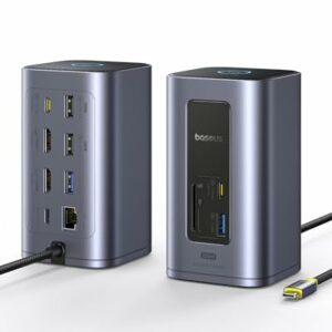 Baseus Nomos Air Docking Station 12 in 1 doppio HDMI 4K 100W PD USB-C