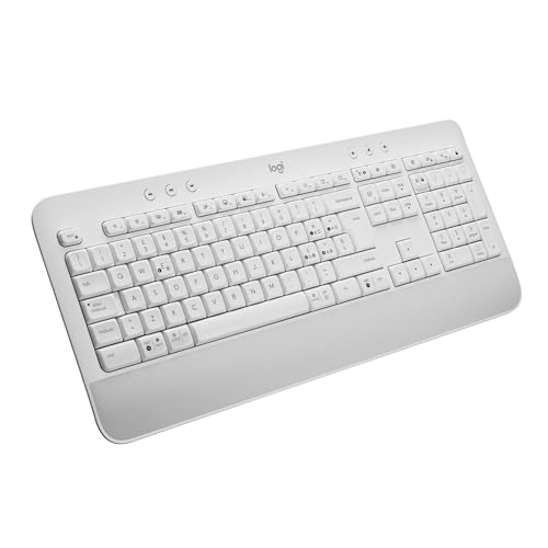 Logitech K650 Tastiera Wireless BLE/USB Full-size ITA con Poggiapolsi - Bianco