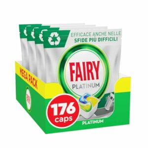 Fairy Platinum Plus 176 Capsule Lavastoviglie Limone