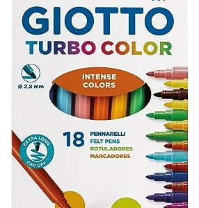 Giotto Turbo Color 18 Pennarelli Punta Fine Assortiti