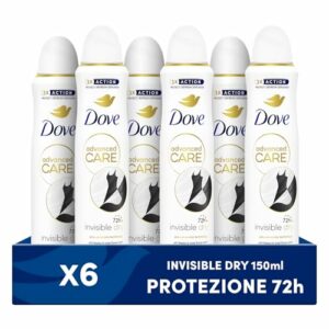 Dove Deodorante Spray Advanced Care Invisible Dry 72h 6 x 150ml