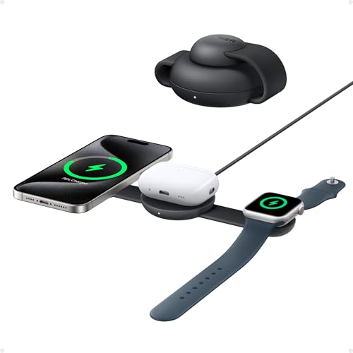 Anker MagGo Caricatore Wireless 3-in-1 15W Qi2 MagSafe - Nero