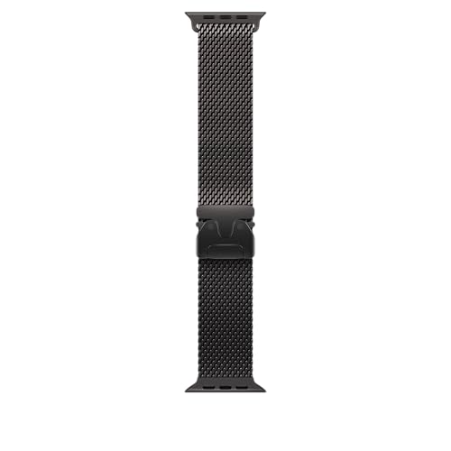 Apple Watch Band Loop Maglia Milanese 49mm Titanio Nero Large (Polso 180-210mm)