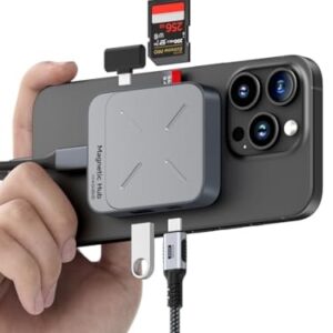 Hagibis Hub USB-C MagSafe, Docking Station 6-in-1 con Slot SD/microSD, 100W PD, USB-C, AUX