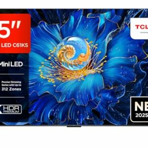 TCL 55C61KS TV 55" Mini LED QLED 4K UHD Google TV Dolby Atmos