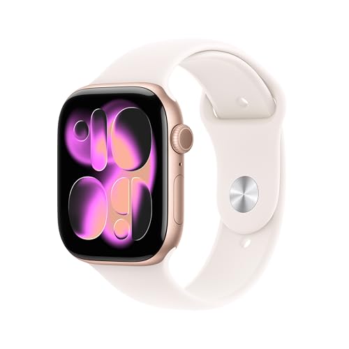 Apple Watch Series 11 GPS+Cellular 46mm Alluminio oro rosa, Sport rosa fard M/L