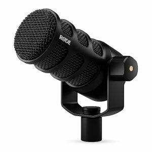 RØDE PodMic USB, microfono dinamico broadcast XLR/USB per podcast e streaming - Nero