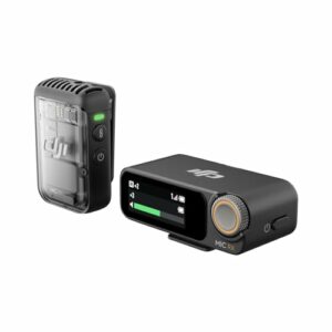 DJI Mic 2 (1 TX + 1 RX) microfono wireless con eliminazione rumore e registrazione interna a 32 bit