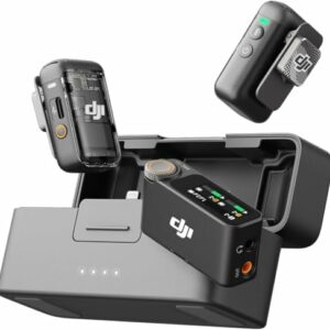 DJI Mic 2 (2 TX + 1 RX) con Custodia Ricarica, 32bit Float, 250m, 18h