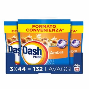 Dash Pods Detersivo Lavatrice Ambra 132 Lavaggi (3x44)