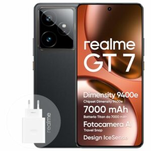 realme GT 7, 12+256GB, Dimensity 9400e, 7000mAh 120W - IceSense Nero + caricatore