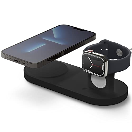 elago Stand 2in1 Ricarica MagSafe iPhone 16-12, Watch, AirPods - Nero