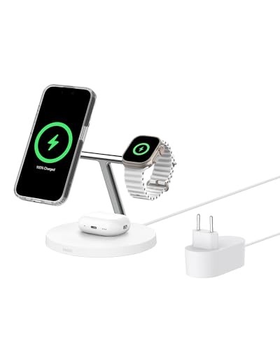 Belkin BoostCharge 3 in 1 con Qi2 - Bianco