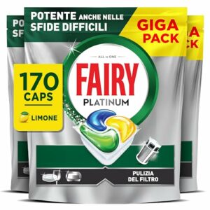 Fairy Platinum 170 Capsule Lavastoviglie Limone