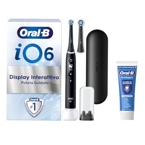 Oral-B iO 6N Spazzolino Elettrico con 2 Testine - Nero