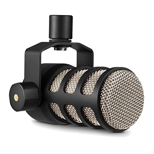 RØDE PodMic Microfono dinamico broadcast con supporto integrato per podcast e streaming