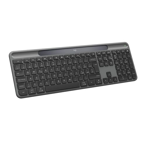 Logitech Signature Slim Solar+ Tastiera Wireless Solare Bluetooth - Grafite