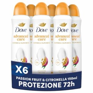 Dove Advanced Care Go Fresh Passion Fruit Spray 72h, 6x150 ml
