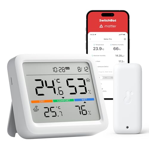 SwitchBot Meter Pro Stazione Meteo con Sensore Esterno IP65 