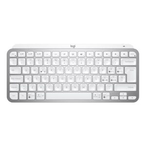 Logitech MX Keys Mini - Tastiera Wireless Compatta Retroilluminata in Metallo - Grigio chiaro