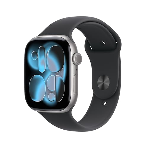Apple Watch Series 11 GPS 46mm Alluminio grigio siderale, Cinturino Sport M/L