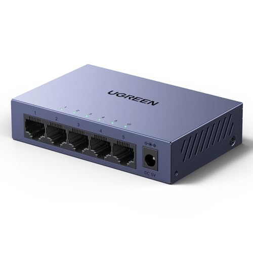 UGREEN Switch Gigabit Ethernet 5 Porte RJ45 1000Mbps 