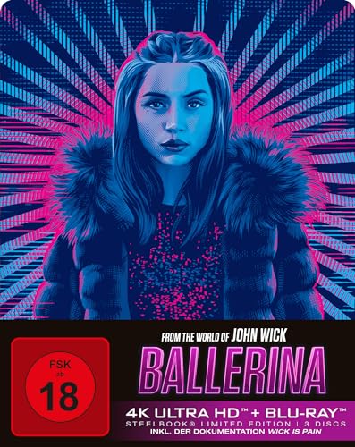 Ballerina From the World of John Wick Steelbook Limitata [4K Ultra HD + Blu-Ray]