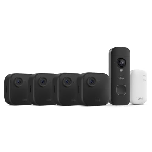 Blink Outdoor 4 con Videocitofono 2K+ e Modulo di base - Nero